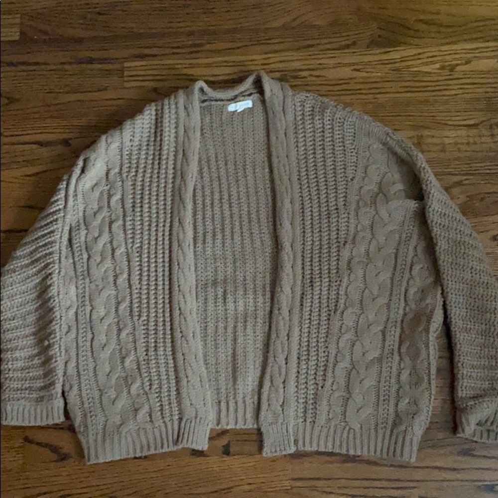 Brown Crocheted Sweater